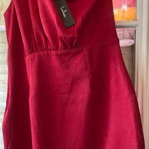 Lulu's One Shoulder Scarlet Dress